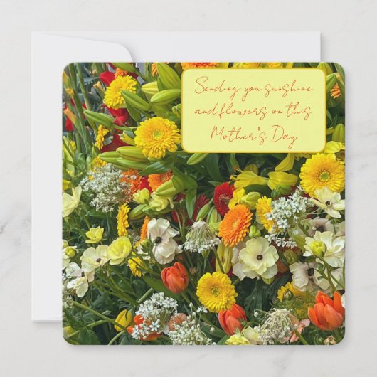 Blume am Muttertag Ankündigung (Vorderseite)