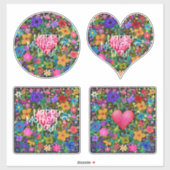 Blume am Muttertag Aufkleber (Blatt)