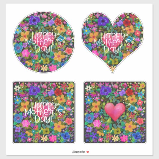 Blume am Muttertag Aufkleber (Blatt)