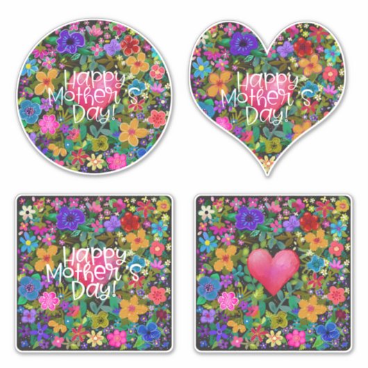 Blume am Muttertag Aufkleber (Vorderseite)