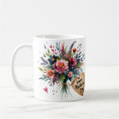 Blume am Muttertag in Aquarell Kaffeetasse (Links)