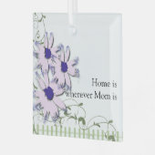 Blume am Muttertag Ornament Aus Glas (Vorderseite links)