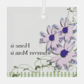 Blume am Muttertag Ornament Aus Glas (Rückseite)