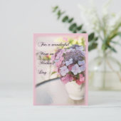 Blume am Muttertag Postkarte (Stehend Vorderseite)