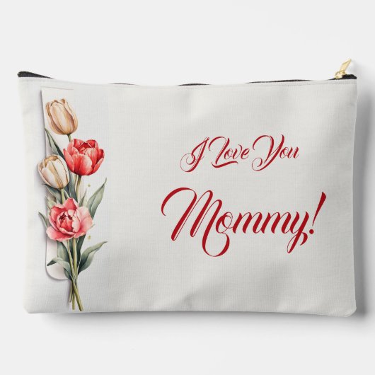 Blume am Muttertag Zubehörtasche (Rückseite)