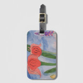 Blume am See Gepäckanhänger (Vorderseite Vertikal)