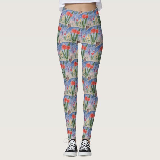 Blume am See Leggings (Vorderseite)