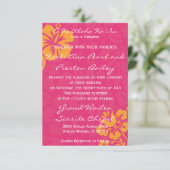 Blume am Strand - Azalea/Orange (12x18) Einladung (Stehend Vorderseite)