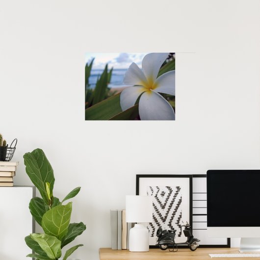 Blume am Strand Poster (Heimbüro)