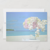 Blume am Strand Save the Date (Rückseite)