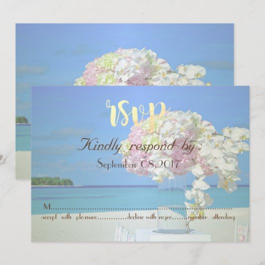 Blume am Strand UAWG Einladung (Vorne/Hinten)