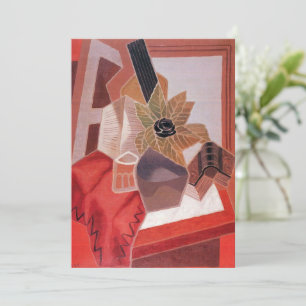 Blume am Tisch von Juan Gris, Vintager Kubismus Einladung