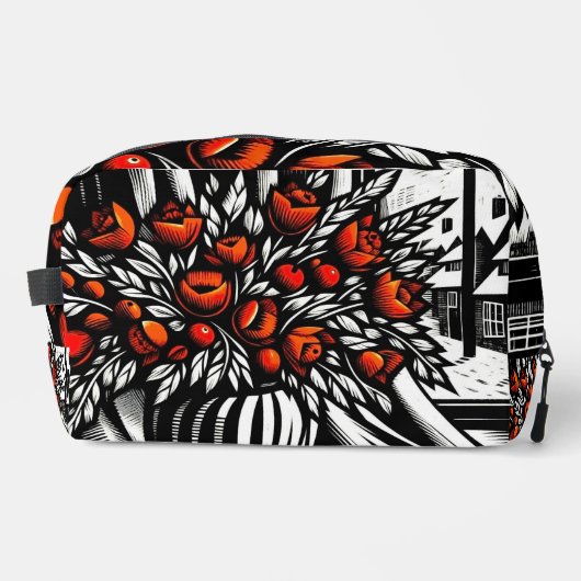 Blume am Winterfenster Waschbeutel (Vorderseite)