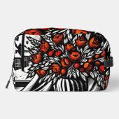 Blume am Winterfenster Waschbeutel (Rückseite)