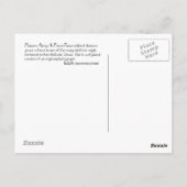 Blume am Zaun Postkarte (Rückseite)