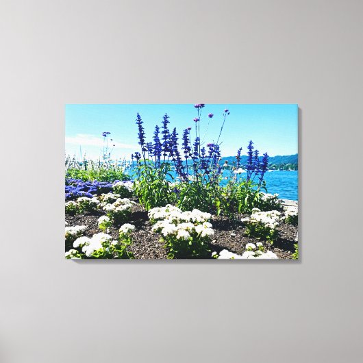Blume am Zürichsee Leinwanddruck (Vorderseite)
