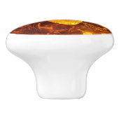 Blume Amber Muster Keramikknauf (Seitenansicht)