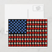 Blume Amerikanische Flagge Postkarte (Vorne/Hinten)