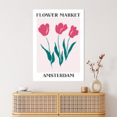 Blume Amsterdam Rosa Tulips Leinwanddruck