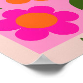 Blume Amsterdam Rosa und orange Blüten Poster (Ecke)