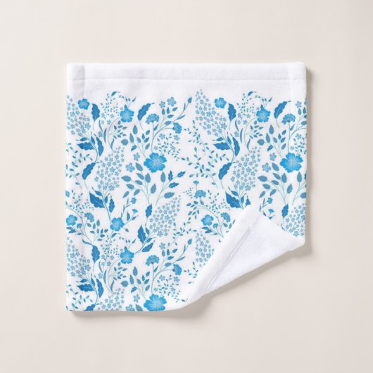 Blume an den Blumenstränden und Blattweißer Hinter Badhandtuch Set (Waschlappen)