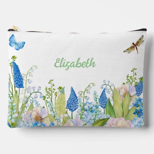 Blume an den Küstenstreifen für Frauen Zubehörtasche (Vorderseite)