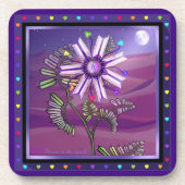 Blume an der Getränkeküste der Wüste Getränkeuntersetzer (Vorderseite)