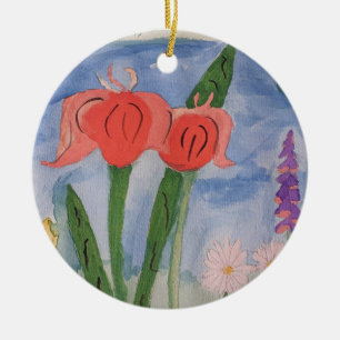 Blume an der Keramik Ornament