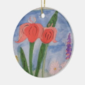 Blume an der Keramik Ornament (Links)