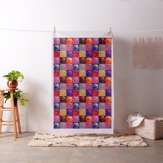Blume an der Wand + Ihre Ideen Stoff (Beispiel)