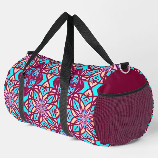 Blume Anchor Mandala Pattern Duffle Bag (Rechte Ecke)