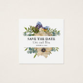 Blume anemone elegante Wasserfarbe Save the Date (Vorderseite)