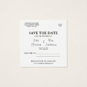Blume anemone elegante Wasserfarbe Save the Date (Rückseite)