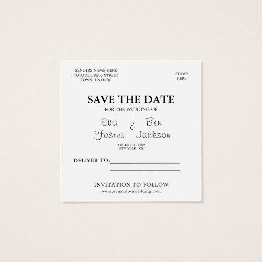 Blume anemone elegante Wasserfarbe Save the Date (Rückseite)