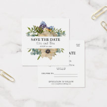Blume anemone elegante Wasserfarbe Save the Date