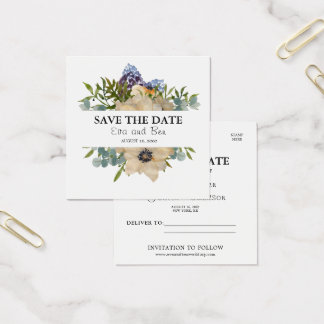 Blume anemone elegante Wasserfarbe Save the Date