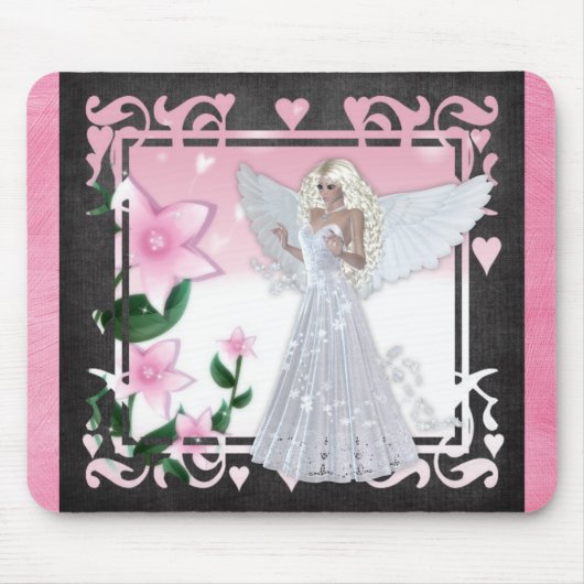 Blume Angel Design Mousepad (Vorne)