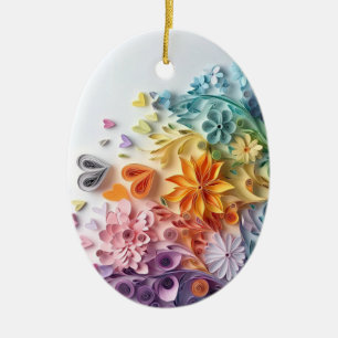 Blume Anhänger Keramik Ornament