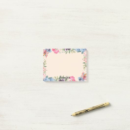 Blume anpassen post-it klebezettel (Auf Schreibtisch)