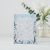 Blume antike Blume RSVP Karte (Stehend Vorderseite)