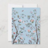 Blume antike Blume RSVP Karte (Rückseite)