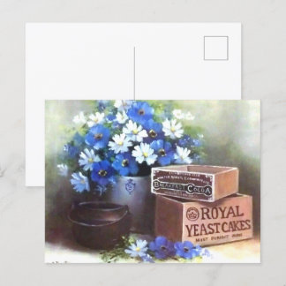 Blume Antiquitäten Holzwerbung Postkarte