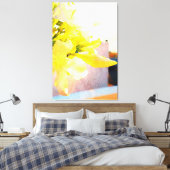*~* Blume AP10 Gelbe Pfirsichfarben Blume Acr Leinwanddruck (Insitu (Schlafzimmer))