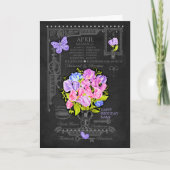 Blume April Chalk Personalisiert Card Karte (Vorderseite)