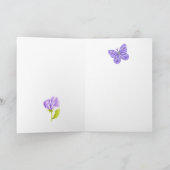 Blume April Chalk Personalisiert Card Karte (Innenseite)