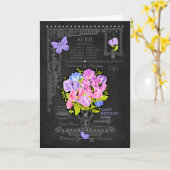 Blume April Chalk Personalisiert Card Karte (Gelbe Blume)