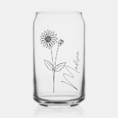 Blume April Daisy Bridesmaid Name Dosenglas (Vorderseite)