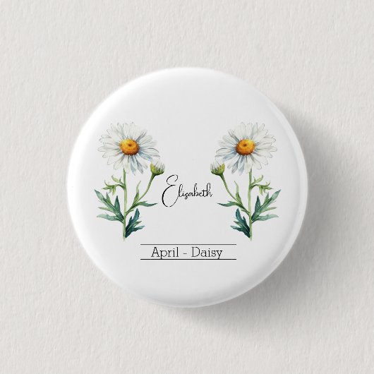 Blume April Daisy Button (Vorderseite)