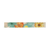 Blume Aqua Bat Mitzvah Envelope Wrap Band (Flach)