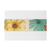 Blume Aqua Bat Mitzvah Envelope Wrap Band (Rückseitenbeispiel)